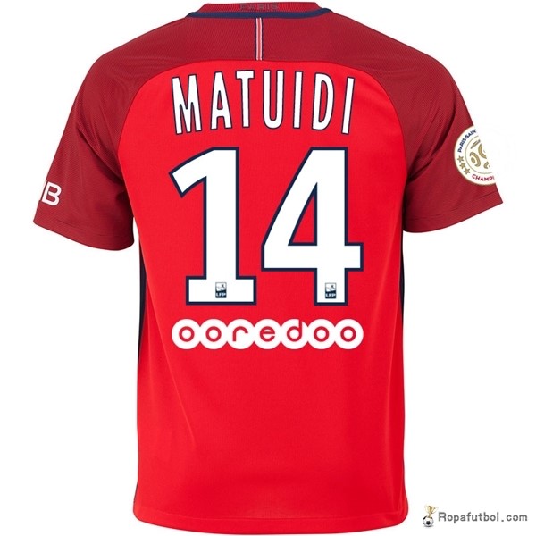 Camiseta Paris Saint Germain Replica Segunda Ropa Matuidi 2016/17 Rojo